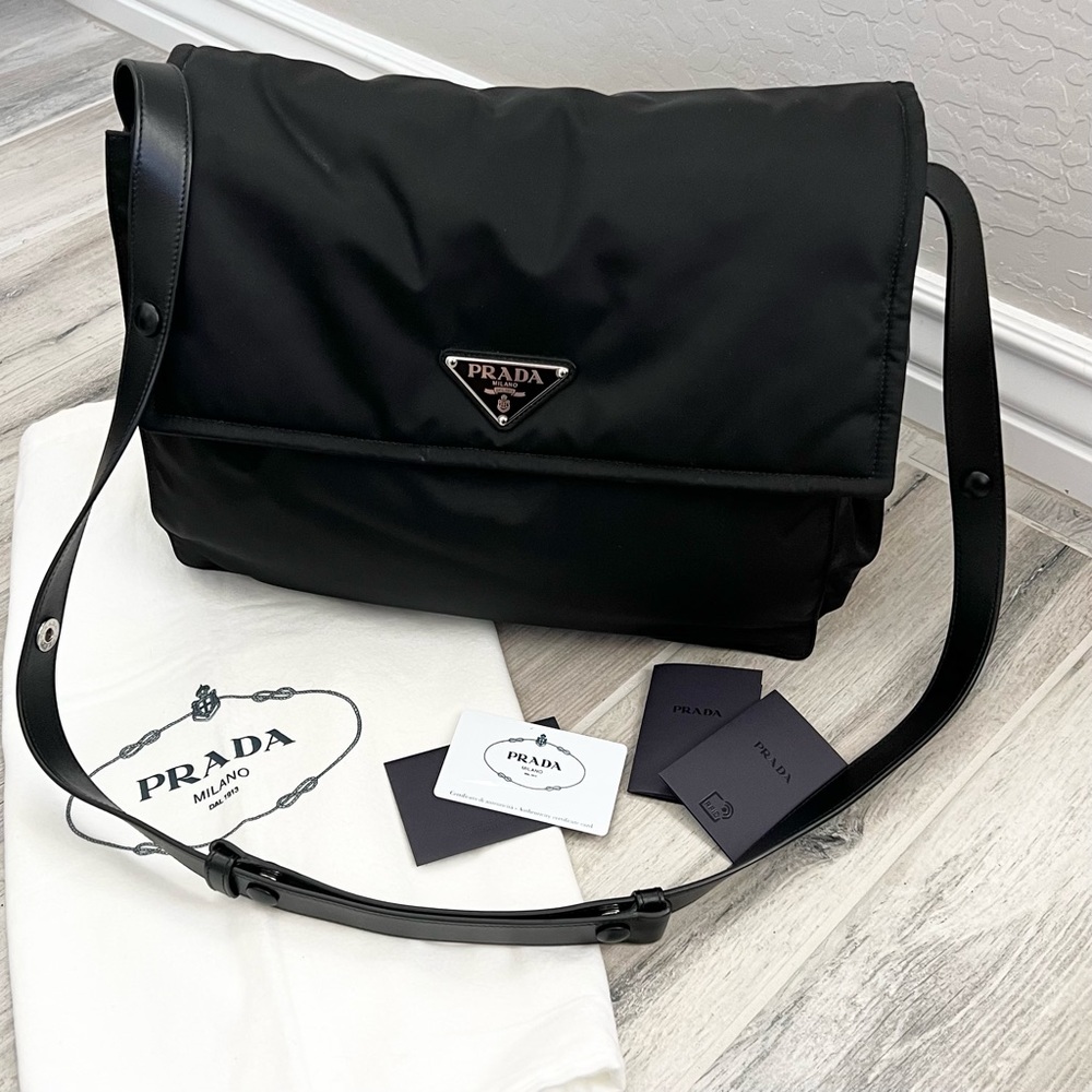 Prada Re-Nylon Large Flap Padded Shoulder Bag